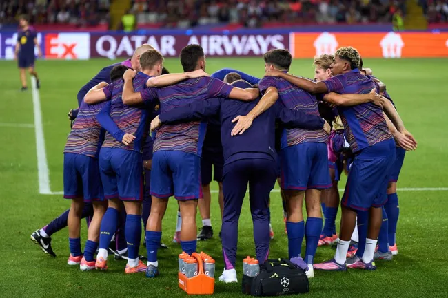 Jugadores del FC Barcelona en la UEFA Champions League (GETTY IMAGES)