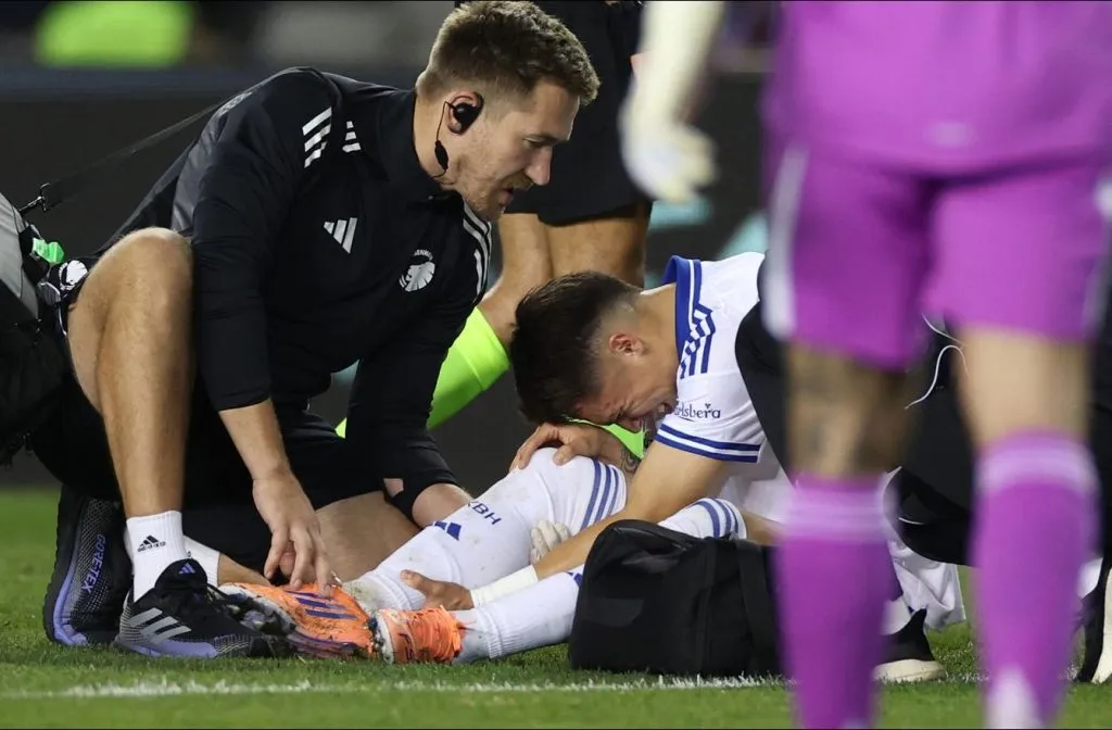 El momento de la angustiante lesión de Huescas.