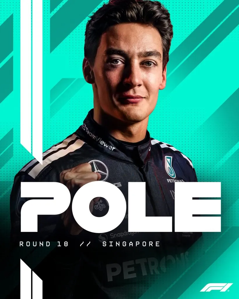 George Russell consiguió la pole en la qualy de Singapur (@F1)