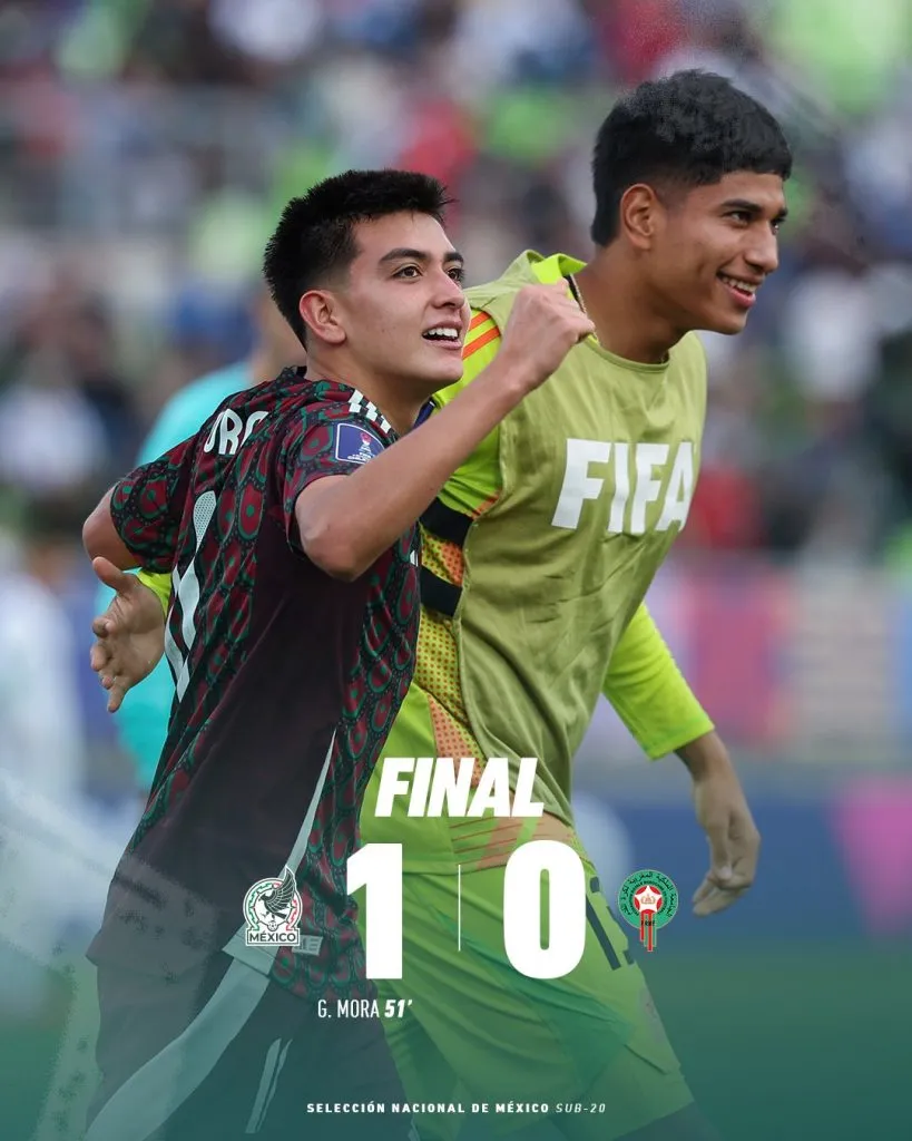 El marcador del México vs Marruecos en el Mundial Sub 20 (@miseleccionsubs)