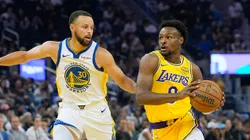 Stephen Curry y Bronny James en Lakers vs Warriors.