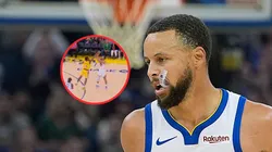 Jugada de Curry contra el hijo de LeBron.