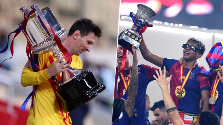 Lionel Messi vs. Lamine Yamal: títulos en Barcelona.