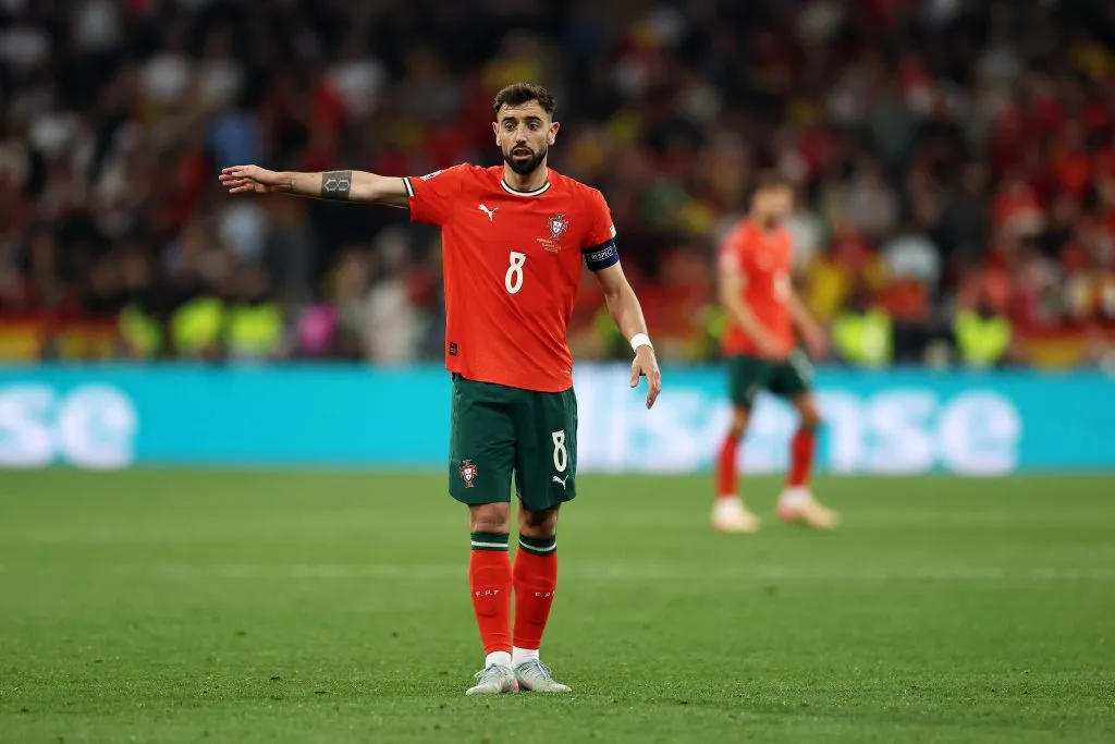 Bruno Fernandes, jugador de Manchester United y la Selección de Portugal (GETTY IMAGES)