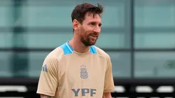 Lionel Messi en el entrenamiento de la Selección Argentina