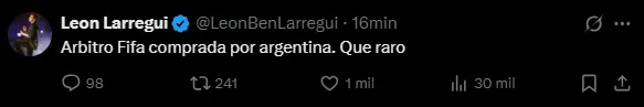 León Larregui ataca al arbitraje del México vs Argentina
