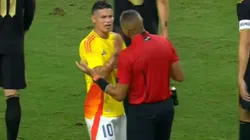 James Rodriguez arremetió contra México en el amistoso con Colombia