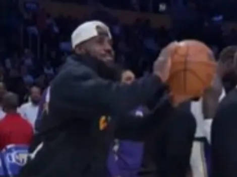Video: LeBron lesionado hizo una jugada con más de 5.5 millones de vistas