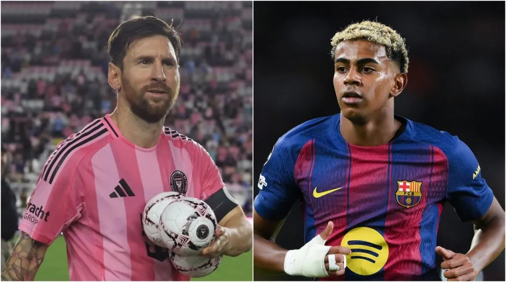 Lionel Messi y Lamine Yamal salieron de las inferiores del Barcelona. (Foto: Getty Images)