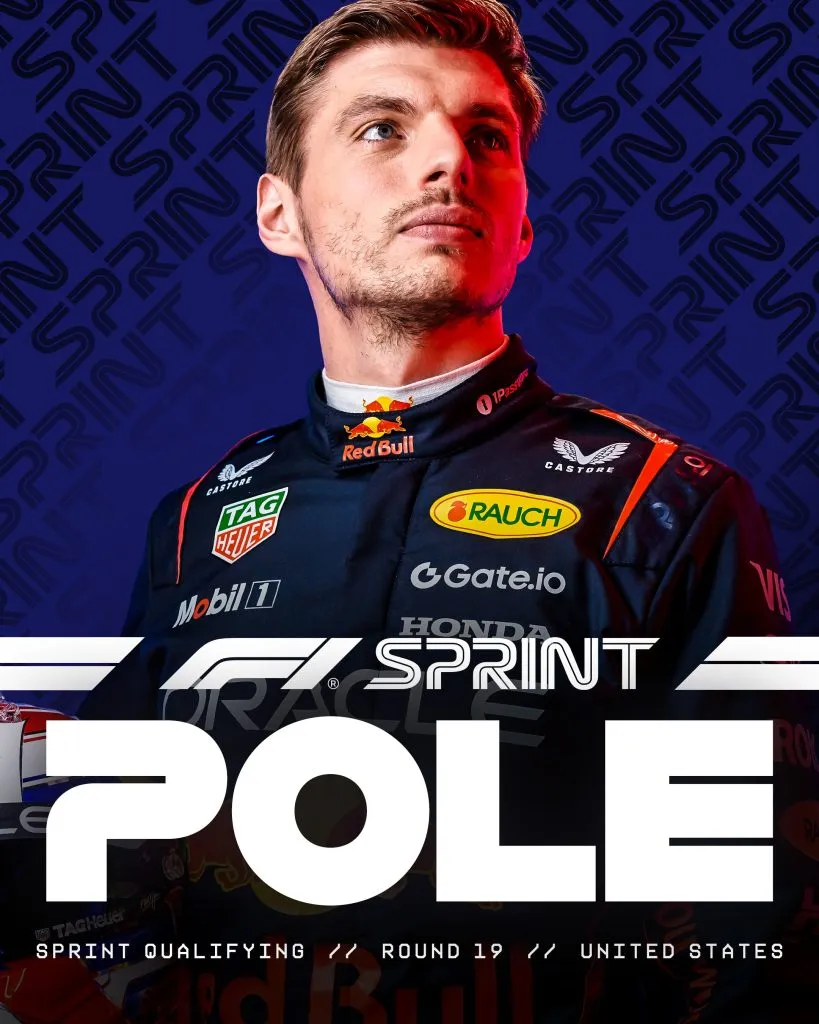 Max Verstappen consiguió la sprint pole (@F1)