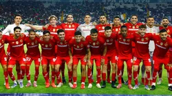 LEON, MEXICO - OCTOBER 04: Players of Toluca pose before the 12th round match between Leon and Toluca as part of the Torneo Apertura 2025 Liga MX at Leon Stadium on October 04, 2025 in Leon, Mexico. (Photo by Leopoldo Smith/Getty Images)