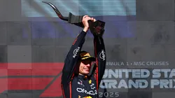 Max Verstappen celebra su triunfo en COTA