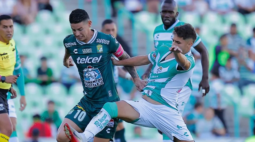 James Rodríguez en la derrota de León vs. Santos Laguna. (Foto: Getty Images)