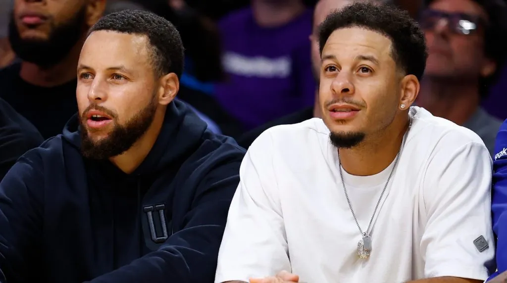 Stephen Curry y su hermano Seth Curry en Warriors. (Foto: Getty Images)
