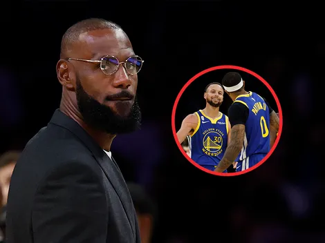 La reacción de LeBron James durante la derrota de Lakers vs. Warriors