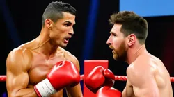 Cristiano Ronaldo y Lionel Messi boxeando, una imagen utópica.