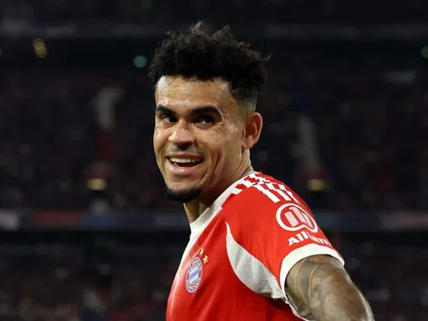 La alegría de Luis Díaz por su primer tanto en Champions League con el Bayern Múnich