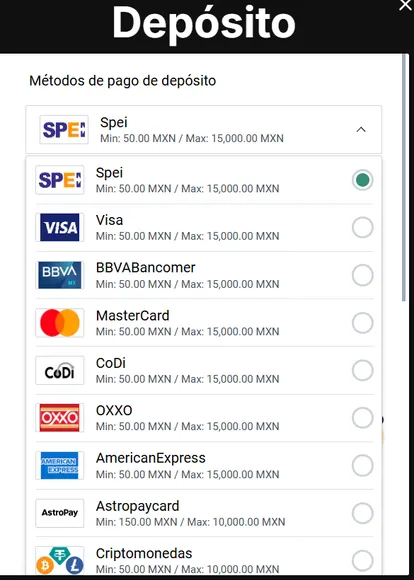 Vivacasino métodos de pago para activar el código promocional