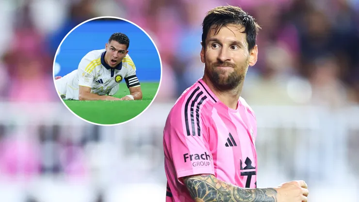 Messi volvió al gol y Cristiano lo ve acercarse.