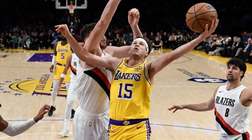 Austin Reaves en Lakers vs. Blazers. (Foto: Getty Images)