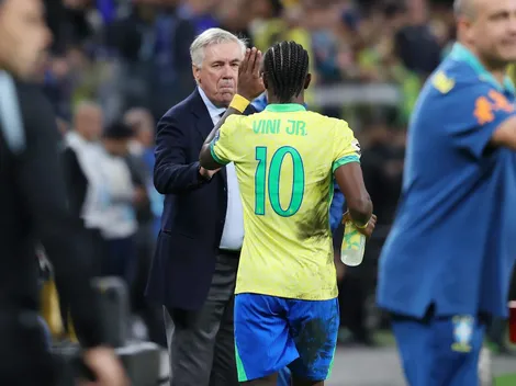 Ancelotti habló de la reacción de Vinícius Jr. en el Clásico
