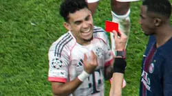 Luis Díaz se rió para no llorar tras la tarjeta roja.