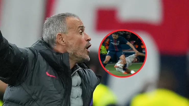 Luis Enrique defendió a Luis Díaz por su expulsión vs PSG.