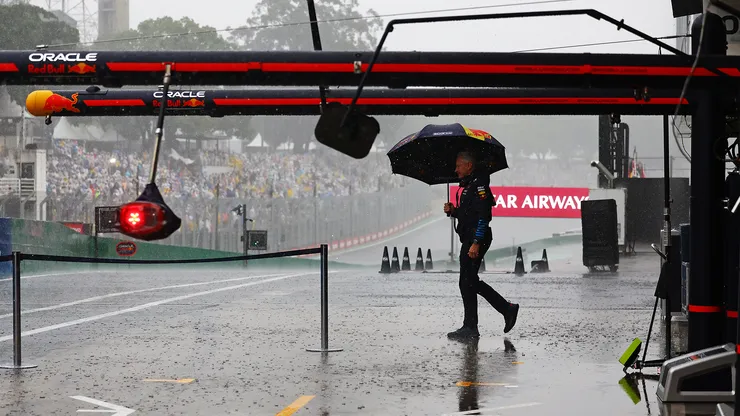 Lluvia en el circuito del Gran Premio de Brasil 2025