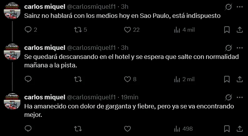 Captura del X de @carlosmiquelf1