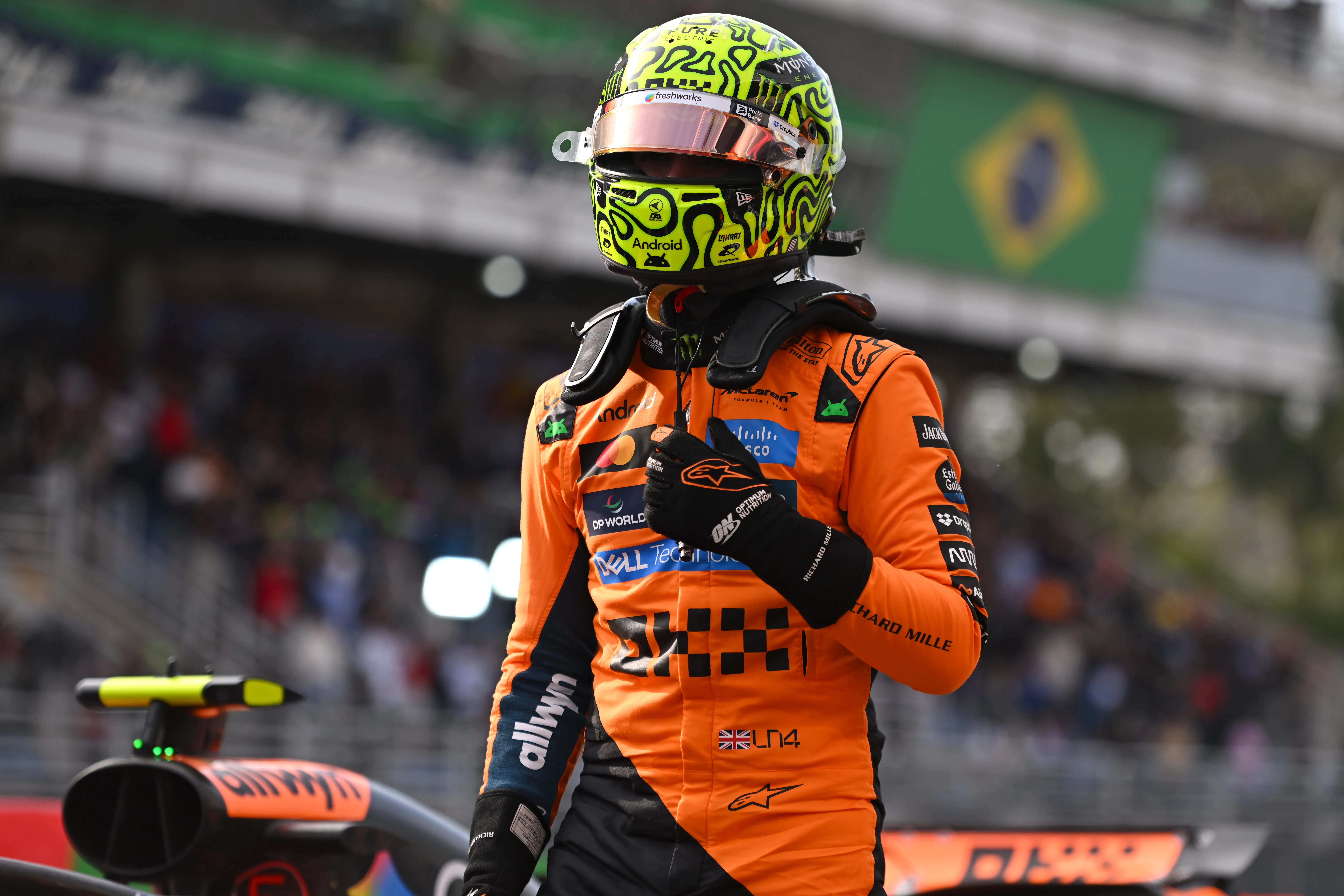 Lando Norris consiguió la pole en la sprint qualy (GETTY IMAGES)