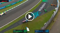 Triple accidente en la carrera Sprint del Gran Premio de Brasil