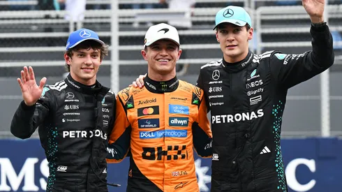 El podio de la carrera Sprint del GP de Brasil 2025