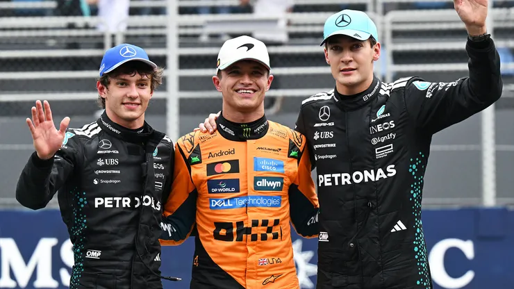 El podio de la carrera Sprint del GP de Brasil 2025