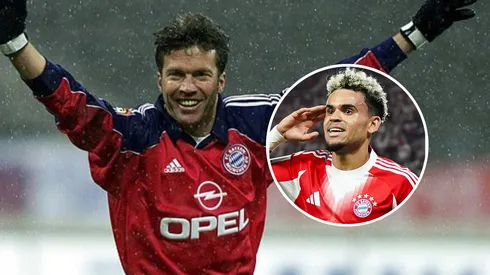 Lothar Matthaus, a los pies de Luis Díaz.