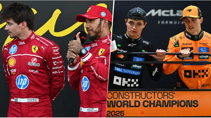 Pilotos de Ferrari y McLaren en la temporada 2025 de la F1