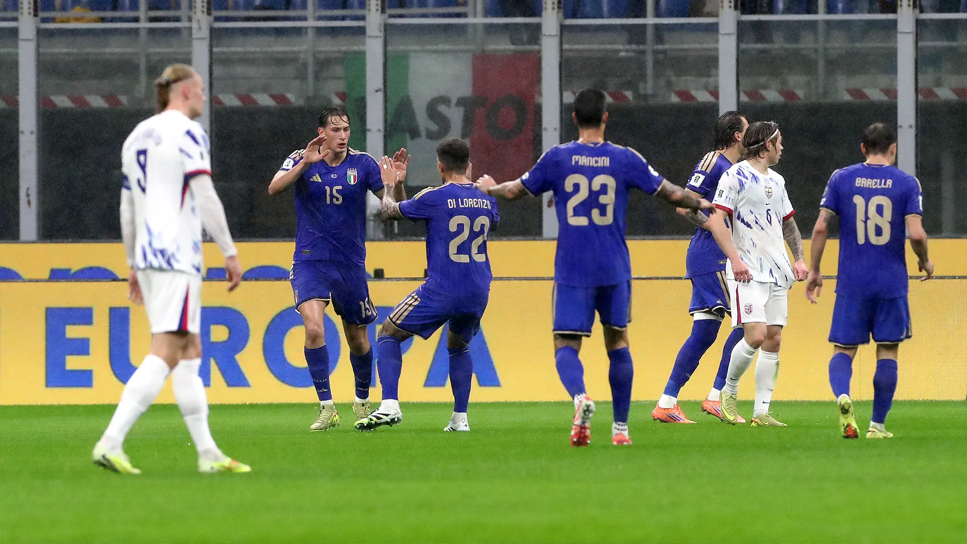 Italia recibe a Noruega por las Eliminatorias UEFA