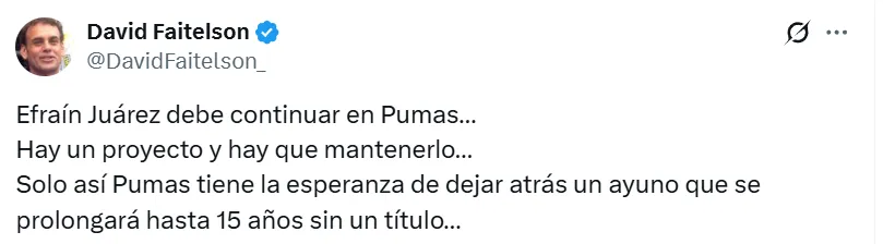 La opinión de David Faitelson sobre Efraín Juárez (X)