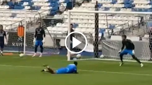 Anthony Martial se llevó la ovación en el entrenamiento.