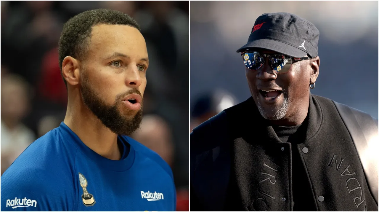 Curry apareció con unas zapatillas ‘Air Jordan’ en la NBA. (Foto: Getty Images)