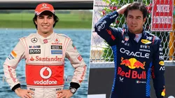 Checo Pérez en sus etapas con McLaren y Red Bull