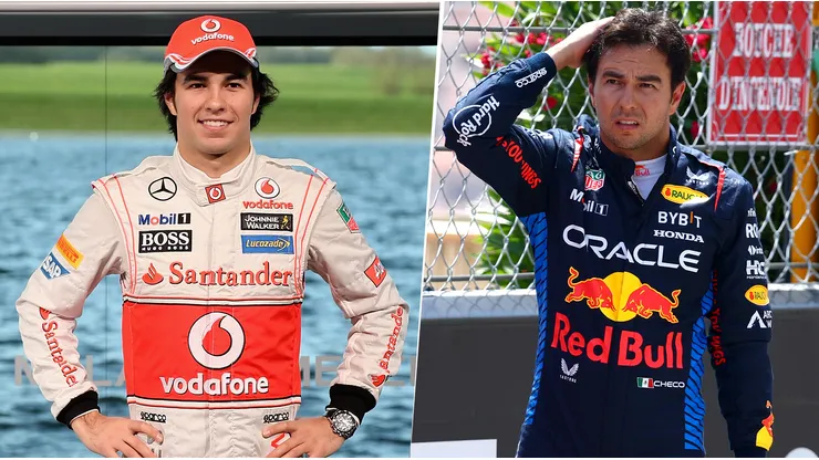 Checo Pérez en sus etapas con McLaren y Red Bull