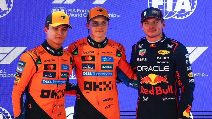 Lando Norris, Oscar Piastri y Max Verstappen