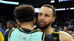 Stephen Curry con el que será el nuevo refuerzo de Warriors.