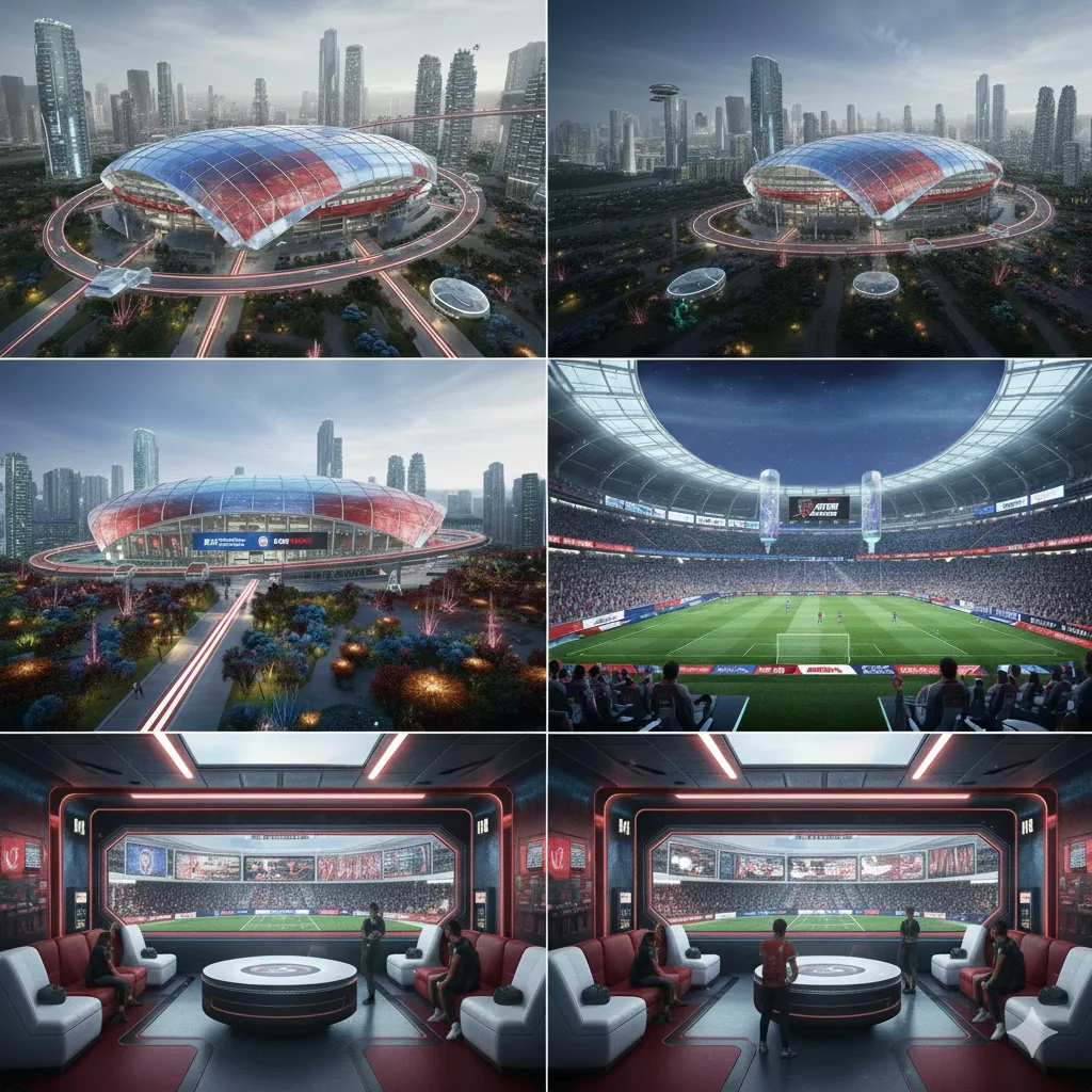 Así sería el Estadio Akron en el año 2100. (IMAGEN GENERADA POR GEMINI IA)