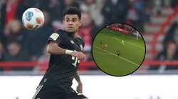 El juez de línea evitó el tanto de Luis Díaz.