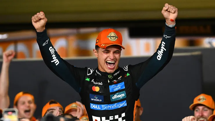 Lando Norris celebra el campeonato de la F1
