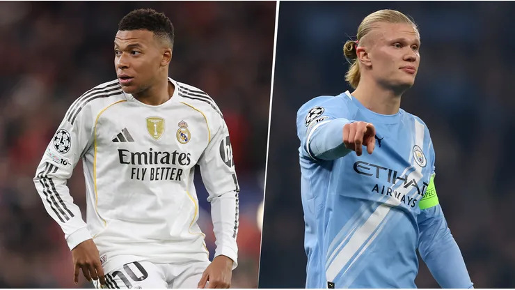 El Real Madrid de Kylian Mbappé enfrenta al Manchester City de Erling Haaland
