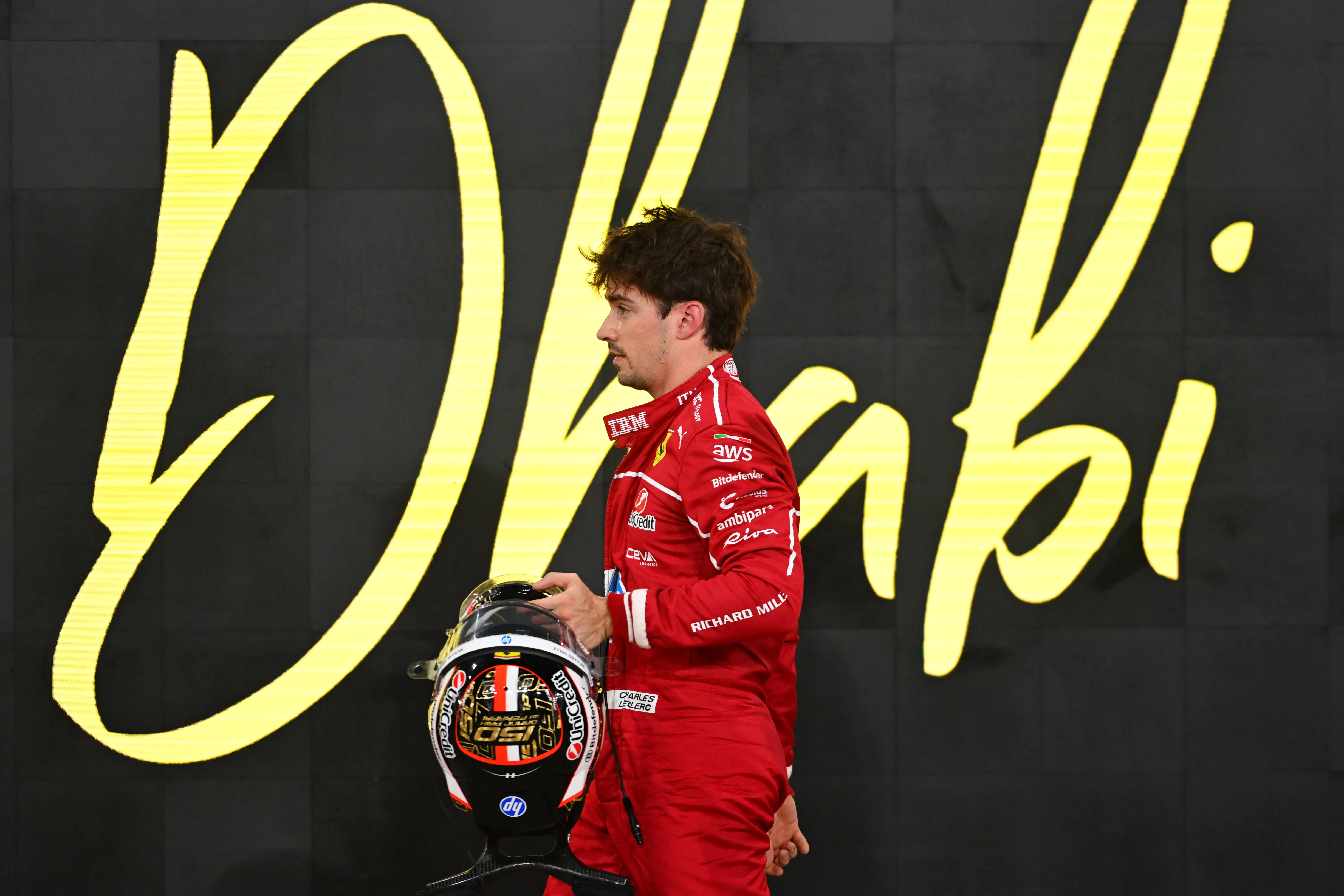 Charles Leclerc en el GP de Abu Dhabi 2025 (GETTY IMAGES)