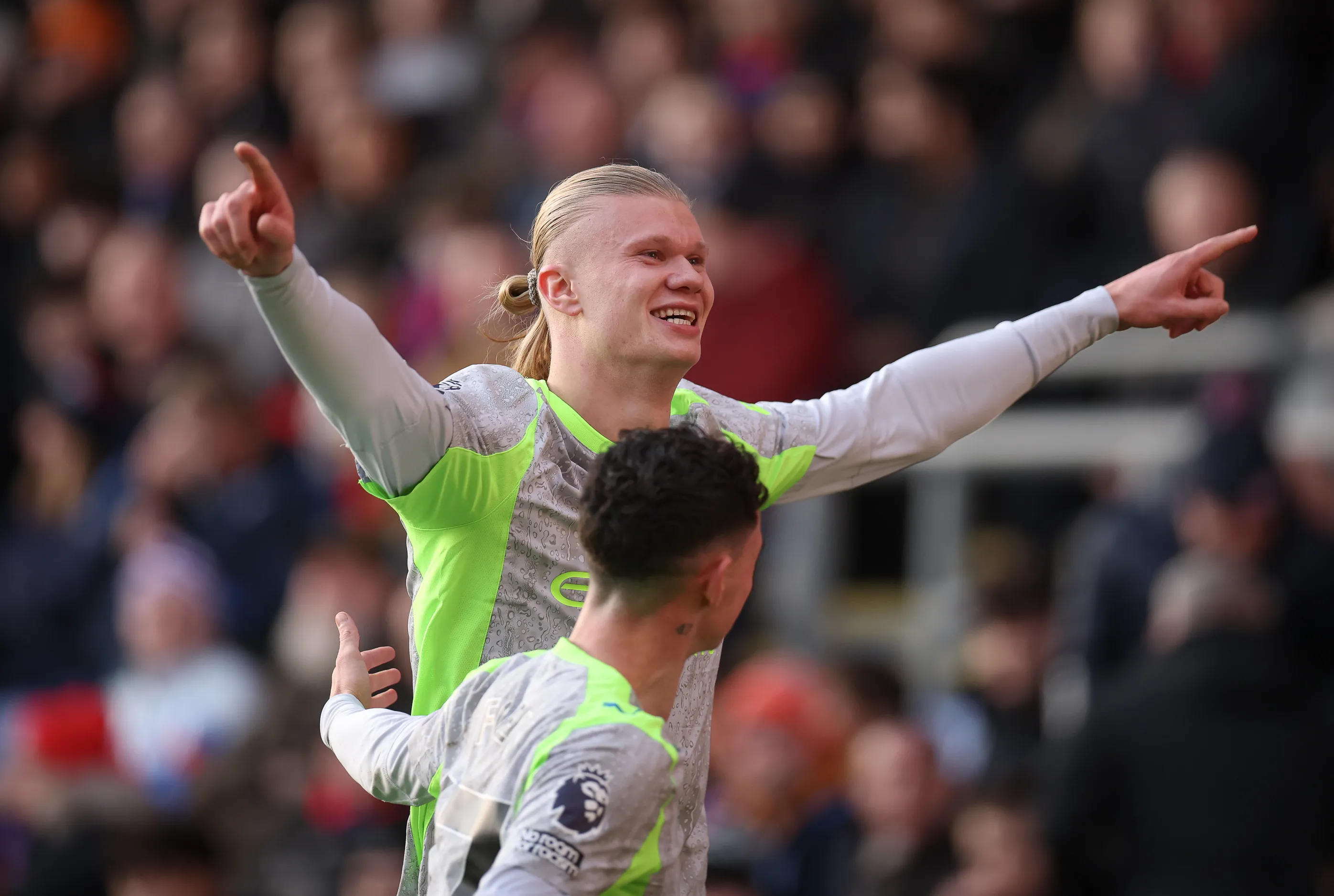 Erling Haaland celebra ante Crystal Palace (GETTY IMAGES)