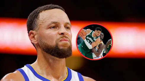 Stephen Curry, Giannis Antetokounmpo y Draymond Green.